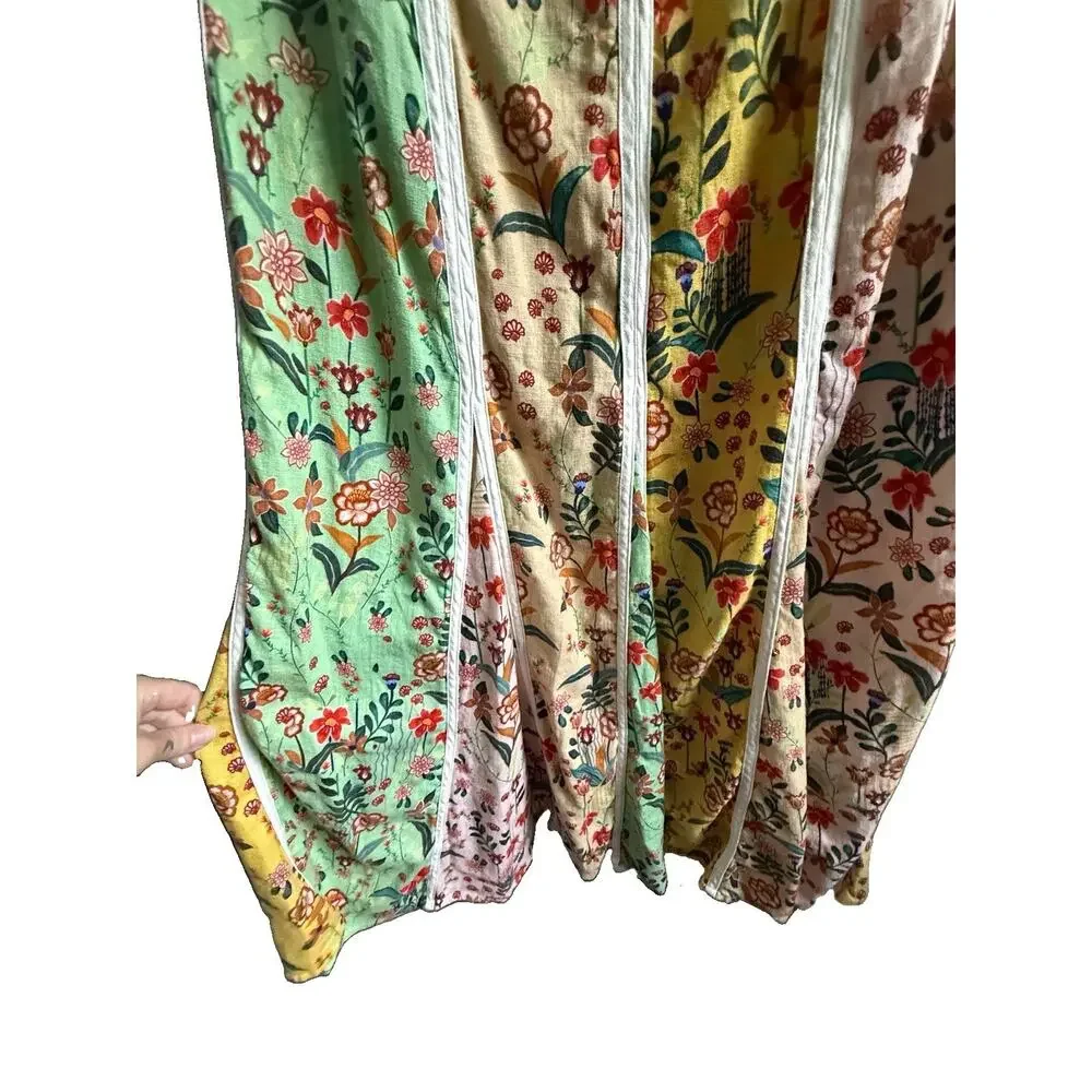 Christian Lacroix Floral Boho Midi Dress US 10 M Cottagecore Embroidered Peasant - Picture 5 of 12